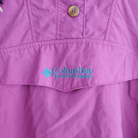 Vintage Columbia sportswear company purple and teal windbreaker jacket size XL - Picture 2 of 5